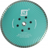 Алмазный диск "Турбо" волна бирюзовая d230 M14