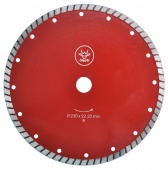 Алмазный диск "Турбо" с отверстиями JiaoTi Класс Б d230