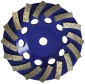 Алмазная шлифовальная чаша d125 профиль "Вихрь" (синяя)