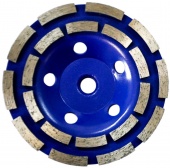Алмазная шлифовальная чаша d125 двухрядная (синяя)